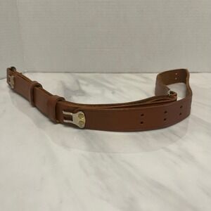 vintage Uncle Mikes Leather Rifle Sling Adjustable Cognac Brown with Swivels
